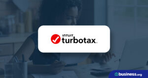 turbo tax logo on greyed out background