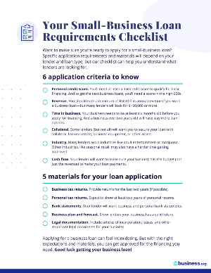 Small Business Loan Requirements Checklist